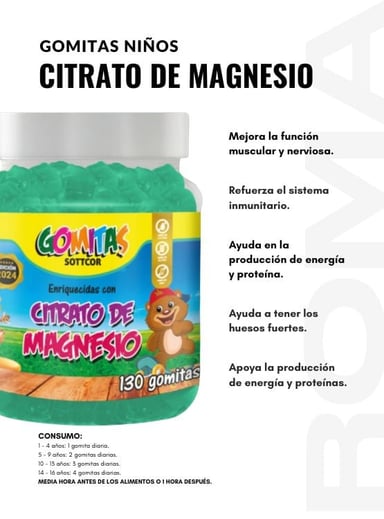 PACK 2 GOMITAS CITRATO DE MAGNESIO NIÑOS + OMEGA 3 ADULTO 260 UND - 2