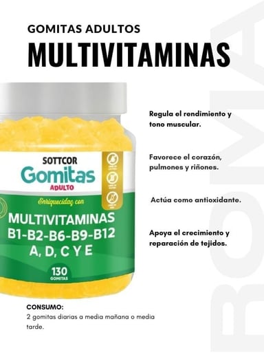 PACK 2 GOMITAS OMEGA 3 NIÑOS + MULTIVITAMINAS ADULTOS 260 UND - 3