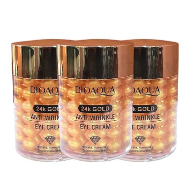 PACK 3 CONTORNO DE OJOS 24K GOLD ANTI ARRUGAGAS 120G BIOAQUA
