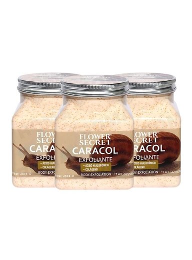 PACK 3 CREMA EXFOLIANTE CARACOL FLOWER SECRET 1500ML