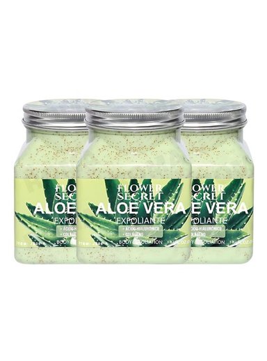PACK 3 CREMA EXFOLIANTE ALOE VERA FLOWER SECRET 1500ML