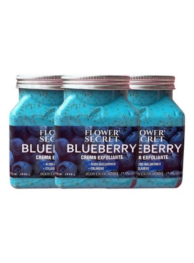 PACK 3 CREMA EXFOLIANTE BLUEBERRY FLOWER SECRECT 1500ML