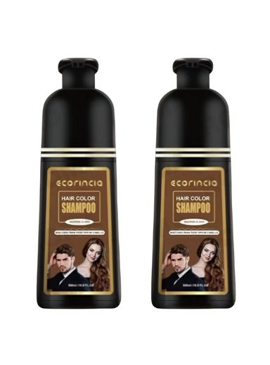 PACK 2 SHAMPOO TINTE 1000ML ECORINCIA – MARRÓN CLARO - 1