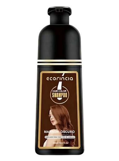SHAMPOO TINTE DAMA ECORINCIA 500ML – MARRÓN OSCURO - 1