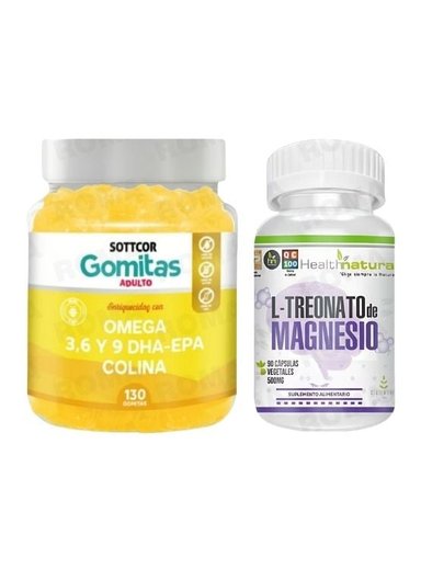GOMITAS OMEGA 3 + L-TREONATO DE MAGNESIO HEALTHNATURAL