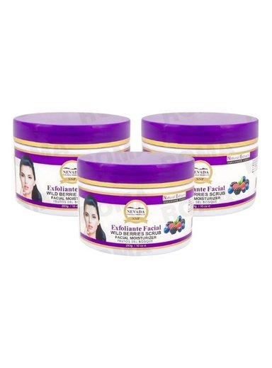 PACK 3 EXFOLIANTE FACIAL FRUTOS DEL BOSQUE 283G NEVADA