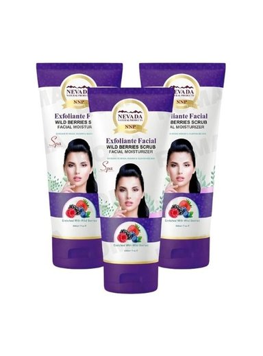 PACK 3 EXFOLIANTE FACIAL FRUTOS DEL BOSQUE 200ML NEVADA
