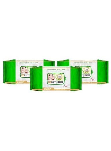 PACK 3 TOALLITAS DESMAQUILLANTES - PEPINO 30UND NEVADA