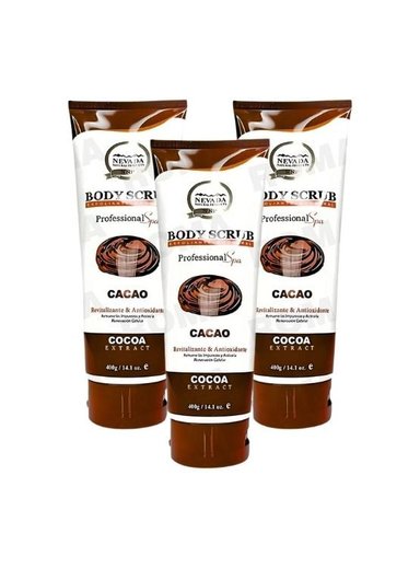 PACK 3 EXFOLIANTE CORPORAL DE CACAO 400G NEVADA