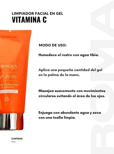 LIMPIADOR FACIAL EN GEL VITAMINA C 100G - 3