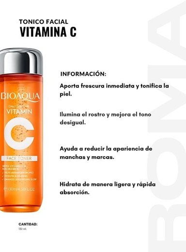 PACK 2 TÓNICO FACIAL VITAMINA C 130ML BIOAQUA - 2