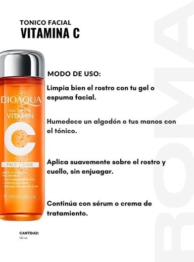 PACK 2 TÓNICO FACIAL VITAMINA C 130ML BIOAQUA - 3