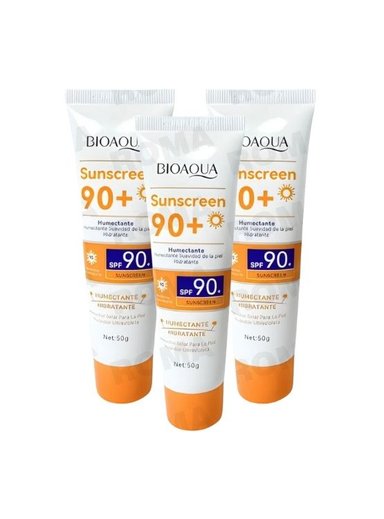 PACK 3 BLOQUEADOR SOLAR 90+ 50G BIOAQUA