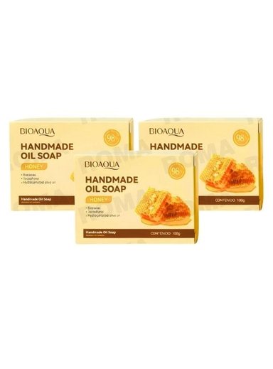 PACK 3 JABÓN EN BARRA DE MIEL BIOAQUA 100G