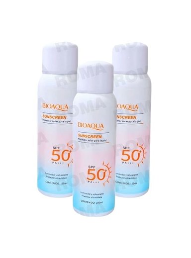 PACK 3 BLOQUEADOR SOLAR ACLARANTE SPRAY 150ML BIOAQUA