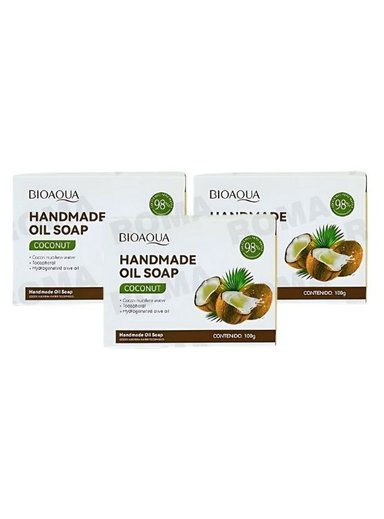 PACK 3 JABÓN EN BARRA DE COCO BIOAQUA 100G