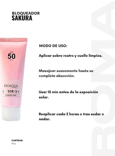 PACK 3 BLOQUEADOR SAKURA 40G BIOAQUA - 3