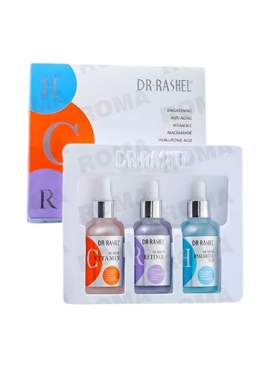 SET SERUM 3 PIEZAS VITAMINA C, RETINOL, AC. HIALURÓNICO