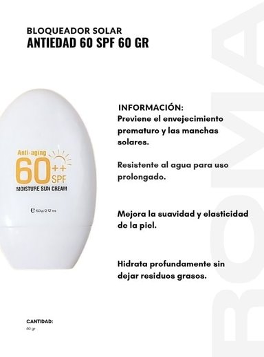 BLOQUEADOR SOLAR ANTIEDAD 60SPF 60G DR RASHEL - 2