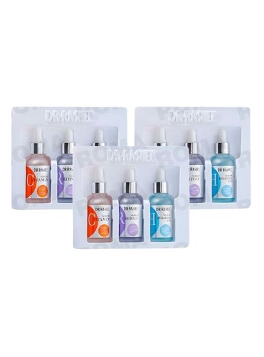 PACK 3 SET SERUM 3 PIEZAS VITAMINA C, RETINOL, AC. HIALURÓNICO