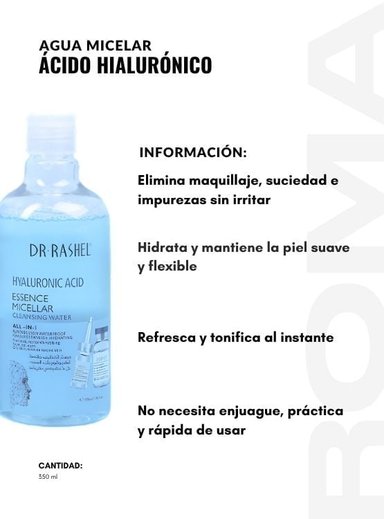 AGUA MICELAR ÁCIDO HIALURÓNICO 350ML DR RASHEL - 2