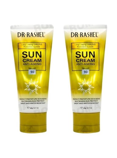 PACK 2 BLOQUEADOR SOLAR ANTIEDAD 90SPF 60G DR RASHEL