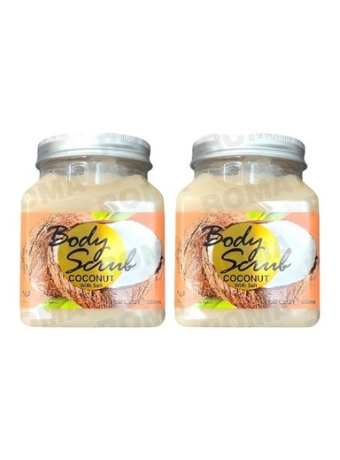 PACK 2 EXFOLIANTE CORPORAL BASE DE SAL DE MAR Y COCO 500ML WOKALI