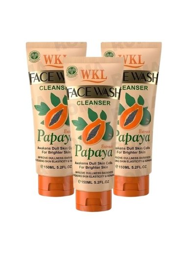 PACK 3 LIMPIADOR FACIAL PAPAYA 150ML WOKALI