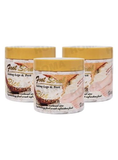 PACK 3 EXFOLIANTE PARA PIES ARROZ 500ML WOKALI