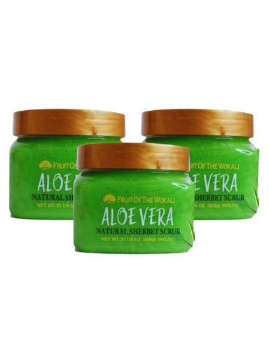PACK 3 EXFOLIANTE CORPORAL ALOE VERA 600G WOKALI