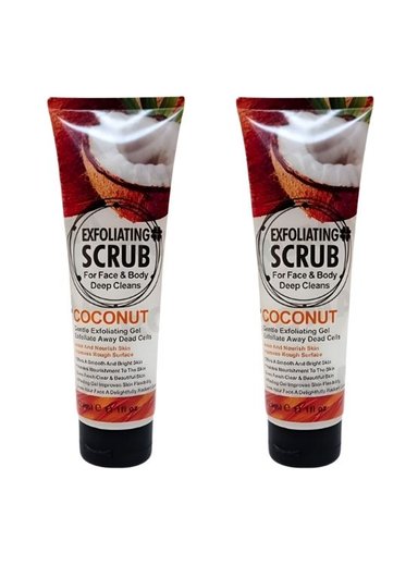 PACK 2 EXFOLIANTE FACIAL Y CORPORAL COCO 320ML WOKALI