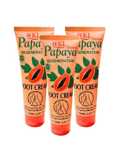 PACK 3 CREMA PARA PIES PAPAYA 120ML WOKALI