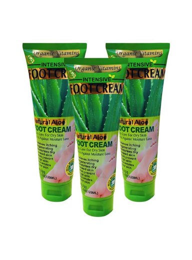 PACK 3 CREMA PARA PIES ALOE VERA 120ML WOKALI