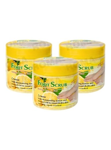 PACK 3 EXFOLIANTE PARA PIES LIMÓN 500G WOKALI