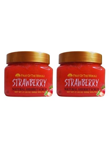 PACK 2 EXFOLIANTE CORPORAL STRAWBERRY 600G WOKALI