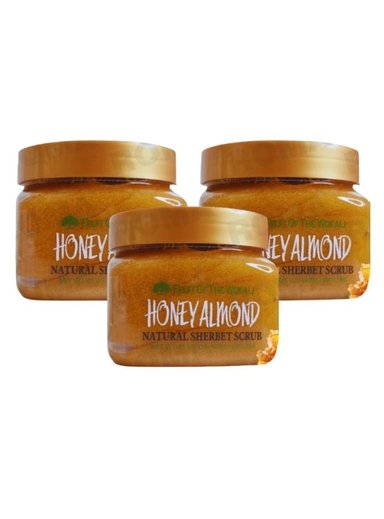 PACK 3 EXFOLIANTE CORPORAL HONEY ALMOND 600G WOKALI