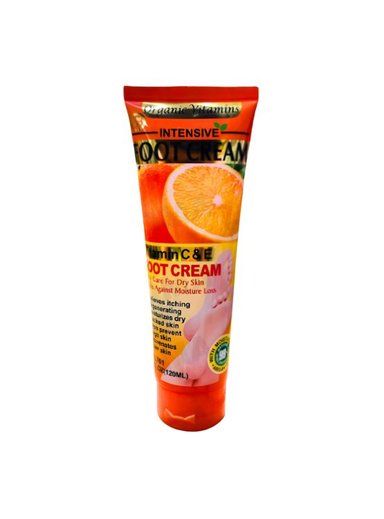 CREMA PARA PIES VITAMINA C Y E 120ML WOKALI