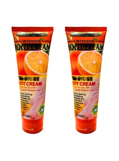 PACK 2 CREMA PARA PIES VITAMINA C Y E 120ML WOKALI