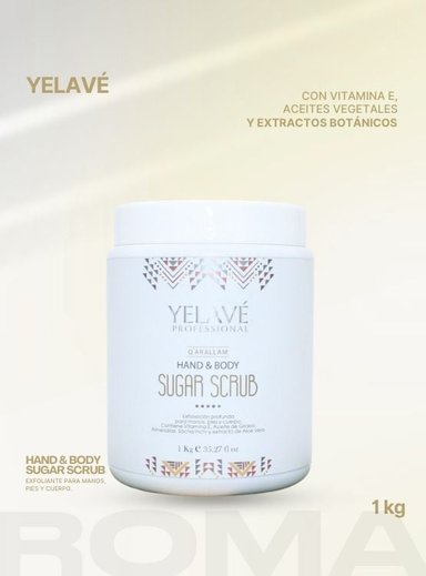 HAND Y BODY SUGAR SCRUB 1KG YELAVÉ