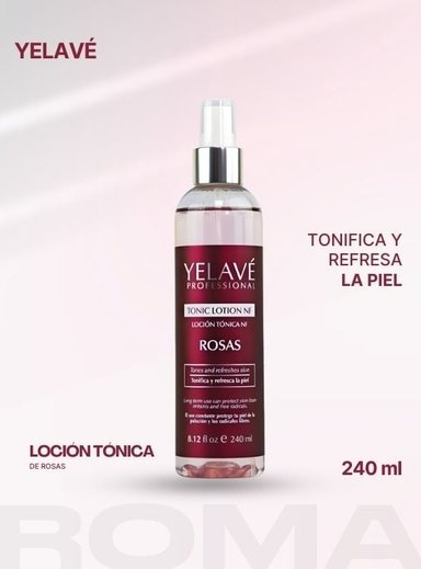 LOCIÓN TÓNICA DE ROSAS 240ML YELAVÉ