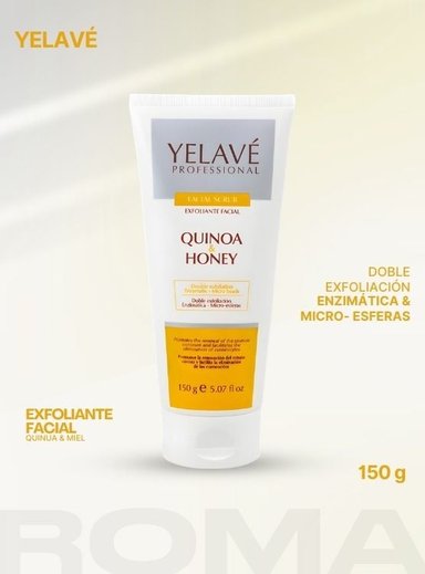 FACIAL SCRUB QUINUA Y MIEL 150G YELAVÉ