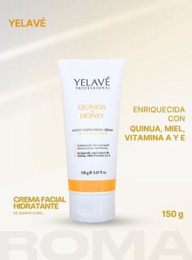 MOISTURIZING FACIAL CREAM QUINOA Y HONEY 150G YELAVÉ