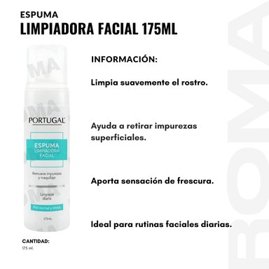 PACK 2 ESPUMA LIMPIADORA FACIAL 175ML PORTUGAL - 2