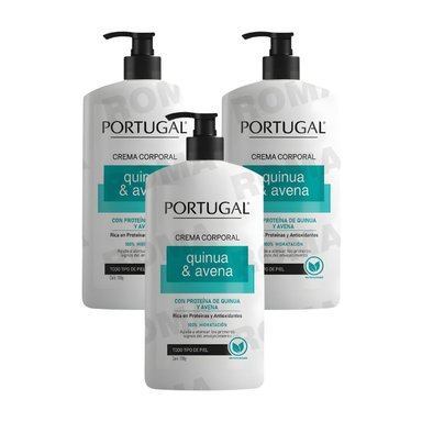 PACK 3 QUINUA Y AVENA CREMA CORPORAL 700G PORTUGAL