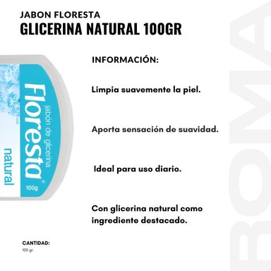 PACK 2 JABÓN CON GLICERINA NATURAL 100G FLORESTA - 2