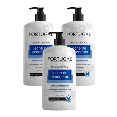 PACK 3 LECHE DE ALMENDRAS CREMA CORPORAL 700G PORTUGAL