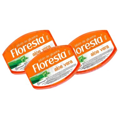 PACK 3 JABÓN CON GLICERINA ALOE VERA 100G FLORESTA