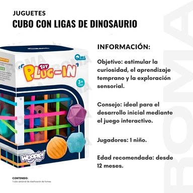 CUBO CON LIGAS DE DINOSAURIO - 2