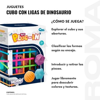CUBO CON LIGAS DE DINOSAURIO - 3