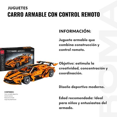CARRO LEGO ARMABLE CON CONTROL REMOTO - 2